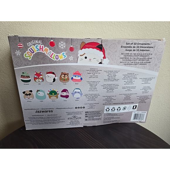 Kurt Adler Squishmallows Christmas Ornaments Set of 10 - 2024 NEW IN BOX - Picture 3 of 4